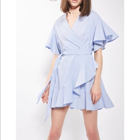 topshop ruffle wrap dress